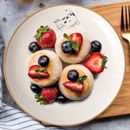 Talerz deserowy ceramiczny beżowy 20cm ORION 129108