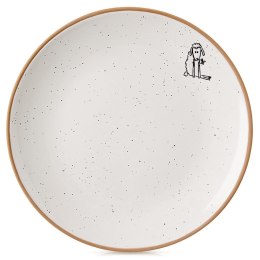 Talerz deserowy ceramiczny beżowy 20cm ORION 129110