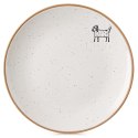 Talerz deserowy ceramiczny beżowy 20cm ORION 129111