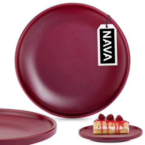 Talerz deserowy ceramiczny bordowy SOHO 20.5cm NAVA 10-099-292