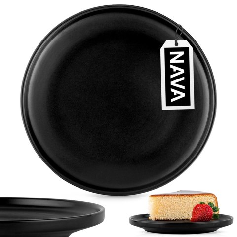 Talerz deserowy ceramiczny czarny SOHO 20.5cm NAVA 10-099-282