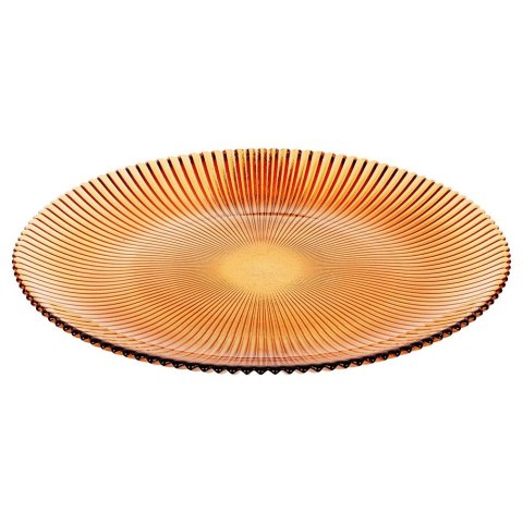 Talerz deserowy szklany bursztynowy 21cm VILDE 139729