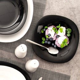 Talerz deserowy szklany czarny LUNA 20.5x20.5x1.8cm ORION 129549