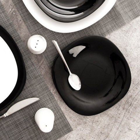 Talerz deserowy szklany czarny LUNA 20.5x20.5x1.8cm ORION 129549