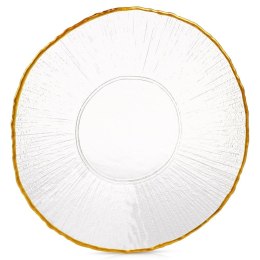 Talerz deserowy szklany złoty 21cm VILDE 139720