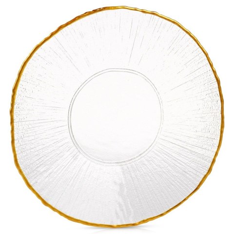 Talerz deserowy szklany złoty 21cm VILDE 139720