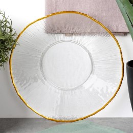 Talerz deserowy szklany złoty 21cm VILDE 139720