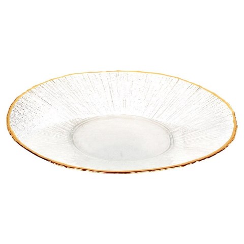 Talerz deserowy szklany złoty 21cm VILDE 139720