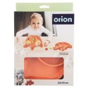 Talerz dla dziecka dzieci silikonowy dzielony pomarańczowy słonik 23.5x19x3.5cm ORION 129571