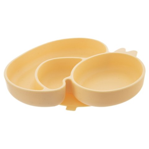 Talerz dla dziecka dzieci silikonowy dzielony żółta kaczka 19.5x19cm ORION 129570