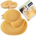 Talerz dla dziecka dzieci silikonowy dzielony żółta kaczka 19.5x19cm ORION 129570