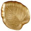 Talerz do serwowania szklany złoty liść 18x16cm VILDE 139734