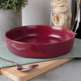 Talerz obiadowy głęboki ceramiczny bordowy SOHO 21.5cm 1L NAVA 10-099-293