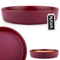 Talerz obiadowy głęboki ceramiczny bordowy SOHO 21.5cm 1L NAVA 10-099-293