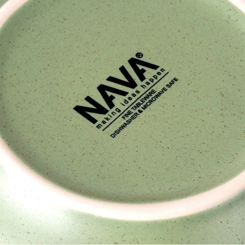 Talerz obiadowy głęboki ceramiczny zielony ARTHENA GREEN 20cm 900ml NAVA 10-141-062