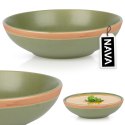Talerz obiadowy głęboki ceramiczny zielony ARTHENA GREEN 20cm 900ml NAVA 10-141-062