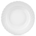 Talerz obiadowy głęboki szklany biały LUNA 22.5cm 350ml ORION 129579