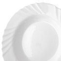 Talerz obiadowy głęboki szklany biały LUNA 22.5cm 350ml ORION 129579