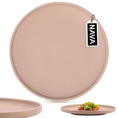 Talerz obiadowy płytki ceramiczny beżowy SOHO 27cm NAVA 10-099-271
