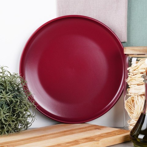 Talerz obiadowy płytki ceramiczny bordowy SOHO 27cm NAVA 10-099-291