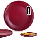 Talerz obiadowy płytki ceramiczny bordowy SOHO 27cm NAVA 10-099-291