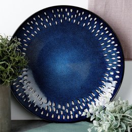 Talerz obiadowy płytki ceramiczny granatowy 28cm SIAKI COLLECTION 139708