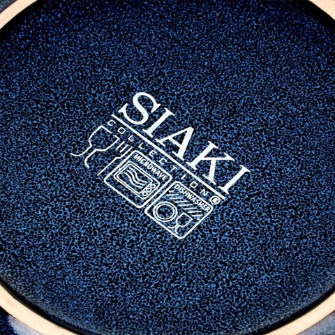 Talerz obiadowy płytki ceramiczny granatowy 28cm SIAKI COLLECTION 139708