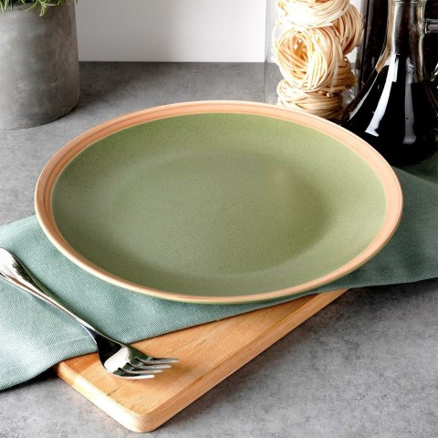 Talerz obiadowy płytki ceramiczny zielony ARTHENA GREEN 27cm NAVA 10-141-060