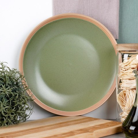 Talerz obiadowy płytki ceramiczny zielony ARTHENA GREEN 27cm NAVA 10-141-060