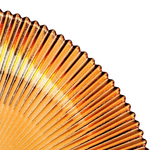 Talerz obiadowy płytki szklany bursztynowy 28cm VILDE 139730