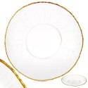 Talerz obiadowy płytki szklany złoty 28cm VILDE 139721