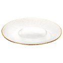 Talerz obiadowy płytki szklany złoty patera 30cm VILDE 139722