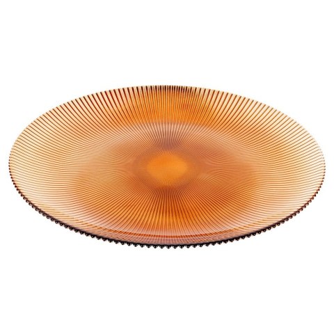 Talerz szklany bursztynowy patera 33cm VILDE 139731