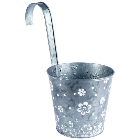 Doniczka balkonowa metalowa kwiatki 14 cm VILDE 339412