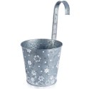 Doniczka balkonowa metalowa kwiatki 14 cm VILDE 339412