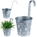 Doniczka balkonowa metalowa kwiatki 14 cm VILDE 339412