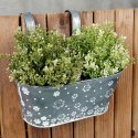 Doniczka balkonowa metalowa kwiatki 29 cm VILDE 339411