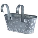 Doniczka balkonowa metalowa kwiatki 29 cm VILDE 339411