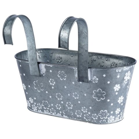 Doniczka balkonowa metalowa kwiatki 29 cm VILDE 339411