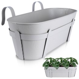Doniczka balkonowa metalowa szara 51,5 cm VILDE 339409