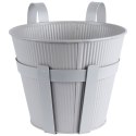 Doniczka balkonowa metalowa szara mała 20 cm VILDE 339404