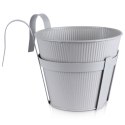 Doniczka balkonowa metalowa szara mała 20 cm VILDE 339404