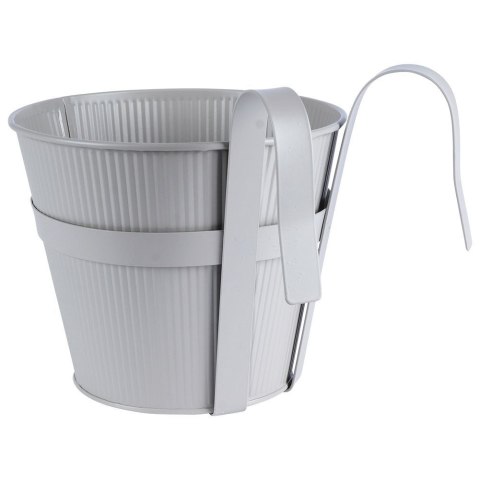 Doniczka balkonowa metalowa szara mała 20 cm VILDE 339404