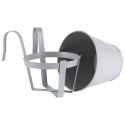 Doniczka balkonowa metalowa szara mała 20 cm VILDE 339404