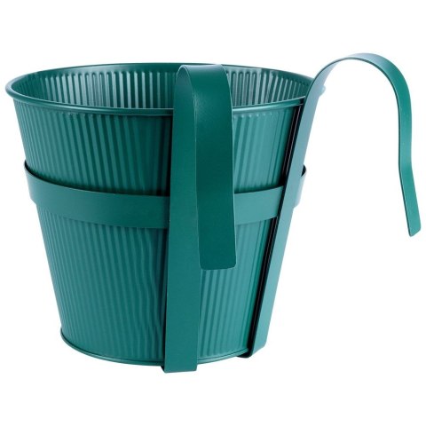 Doniczka balkonowa metalowa zielona 20 cm VILDE 339407