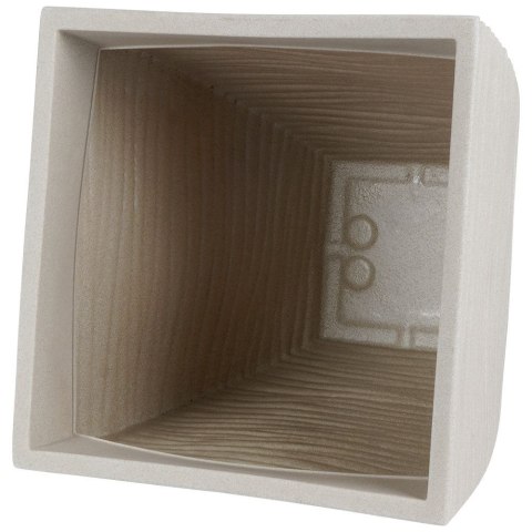 Doniczka ogrodowa plastikowa beżowa kwadratowa 39x39x41 cm VILDE 339433