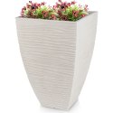 Doniczka ogrodowa plastikowa beżowa kwadratowa 39x39x60 cm VILDE 339435