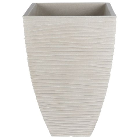 Doniczka ogrodowa plastikowa beżowa kwadratowa 39x39x60 cm VILDE 339435