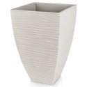 Doniczka ogrodowa plastikowa beżowa kwadratowa 39x39x60 cm VILDE 339435