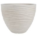 Doniczka ogrodowa plastikowa beżowa okrągła 39x31 cm VILDE 339437